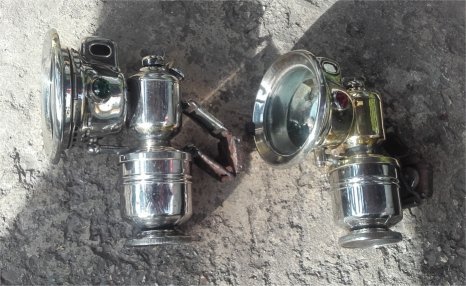 Acetalyne Carbide Side Lamps