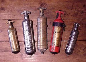Vintage Fire Extinguisher Display